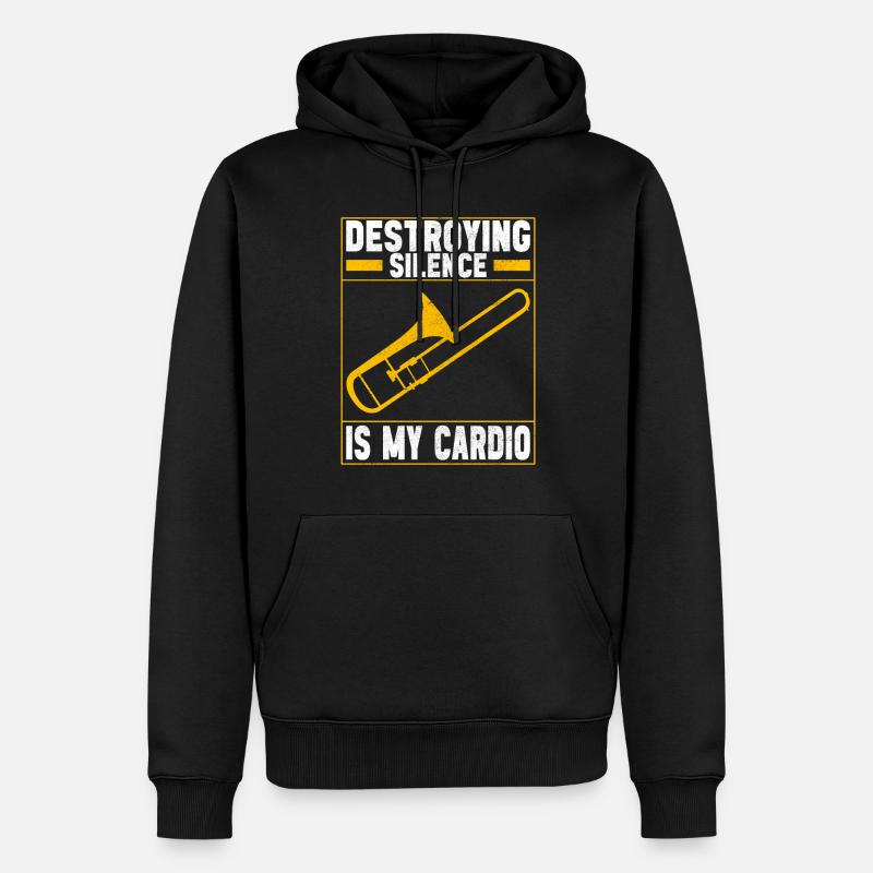 Posaune Trombone - Männer Premium Bio Hoodie - Schwarz