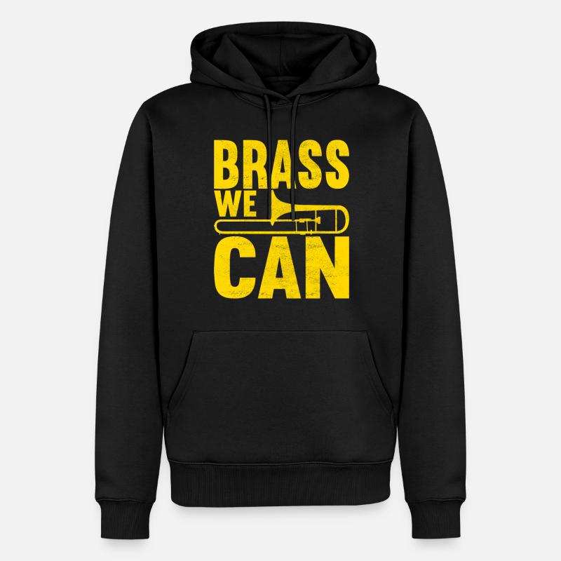 Posaune Trombone - Männer Premium Bio Hoodie - Schwarz