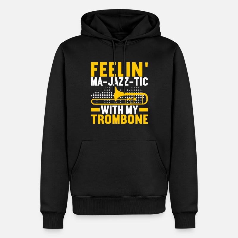 Posaune Trombone - Männer Premium Bio Hoodie - Schwarz