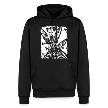Fairycore Aesthetics Skeleton Fairy Goth Grunge G - Men’s Premium Organic Hoodie - black - Front - Nico (187cm)