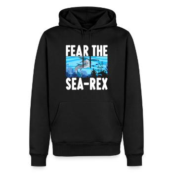 Mosasaurus Dinosaur - Men’s Premium Organic Hoodie - black - Front - Nico (187cm)