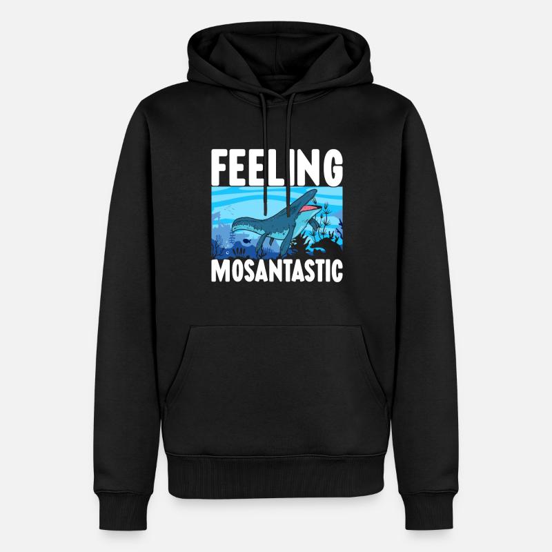 Mosasaurus Dinosaurier - Männer Premium Bio Hoodie - Schwarz