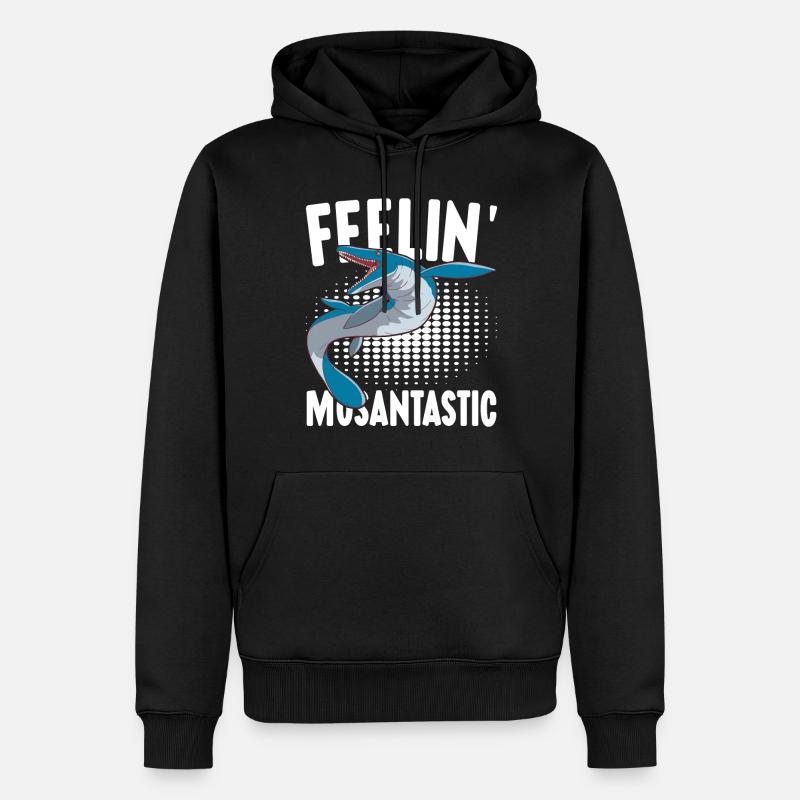 Mosasaurus Dinosaurier - Männer Premium Bio Hoodie - Schwarz