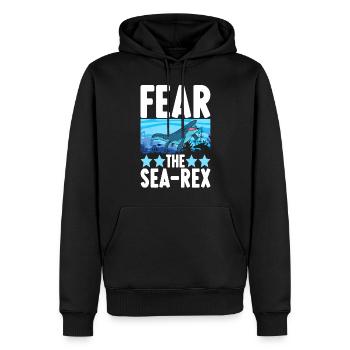 Mosasaurus Dinosaur - Men’s Premium Organic Hoodie - black - Front - Nico (187cm)