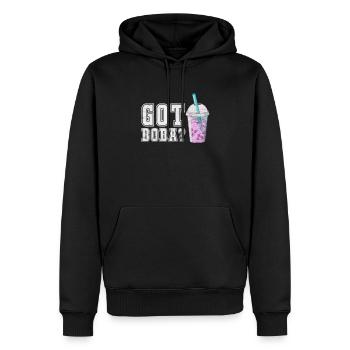 Bubble Tea Boba Tea Kawaii Cadeau - Sweat à capuche Premium bio Homme - noir - Devant - Nico (187cm)