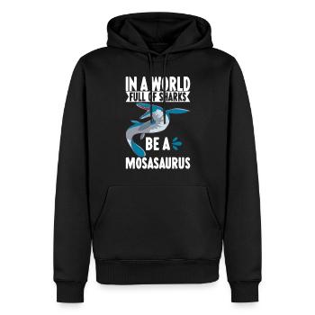 Mosasaurus Dinosaur - Men’s Premium Organic Hoodie - black - Front - Nico (187cm)
