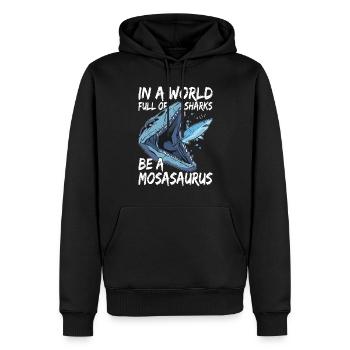 Mosasaurus Dinosaurier - Männer Premium Bio Hoodie - Schwarz - Vorne - Nico (187cm)