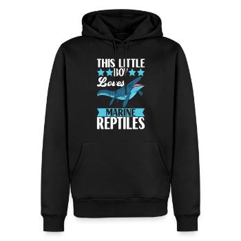 Mosasaurus Dinosaur - Men’s Premium Organic Hoodie - black - Front - Nico (187cm)