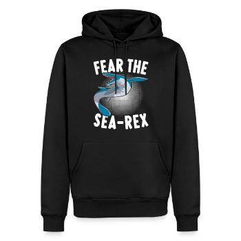 Mosasaurus Dinosaurier - Männer Premium Bio Hoodie - Schwarz - Vorne - Nico (187cm)