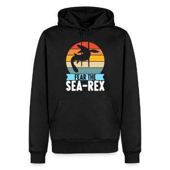 Mosasaurus Dinosaurier - Männer Premium Bio Hoodie - Schwarz - Vorne - Nico (187cm)