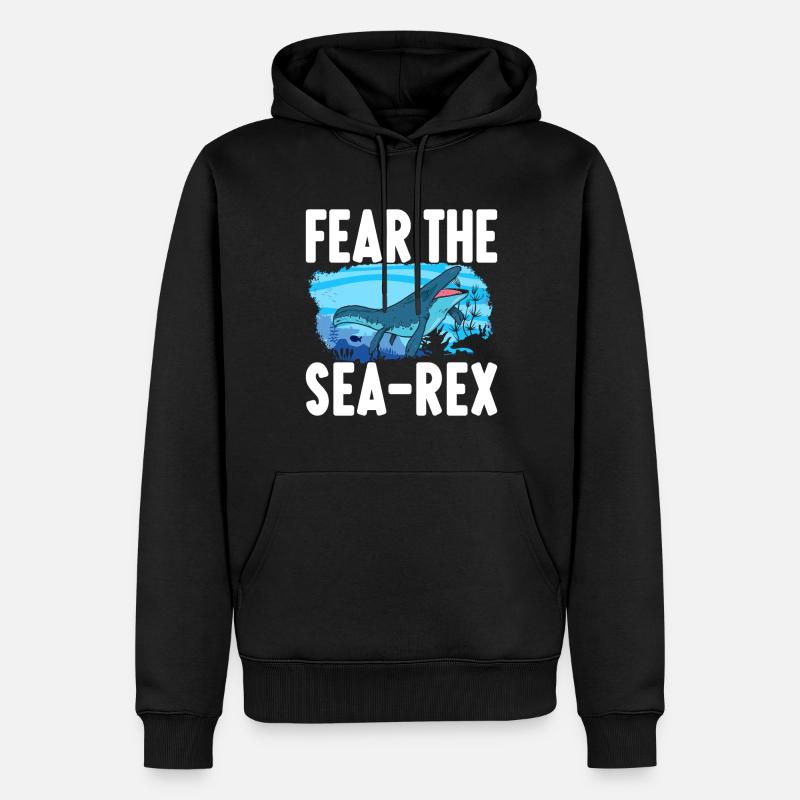 Mosasaurus Dinosaurier - Männer Premium Bio Hoodie - Schwarz