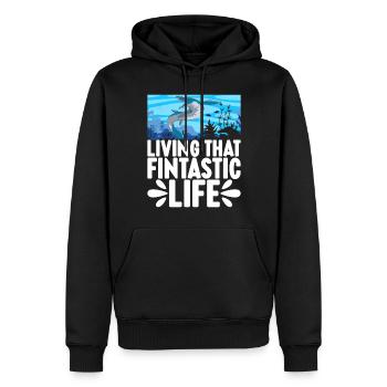 Mosasaurus Dinosaurier - Männer Premium Bio Hoodie - Schwarz - Vorne - Nico (187cm)