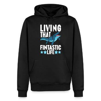 Mosasaurus Dinosaur - Men’s Premium Organic Hoodie - black - Front - Nico (187cm)
