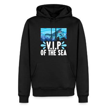 Mosasaurus Dinosaurier - Männer Premium Bio Hoodie - Schwarz - Vorne - Nico (187cm)