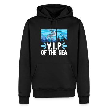 Mosasaurus Dinosaur - Men’s Premium Organic Hoodie - black - Front - Nico (187cm)