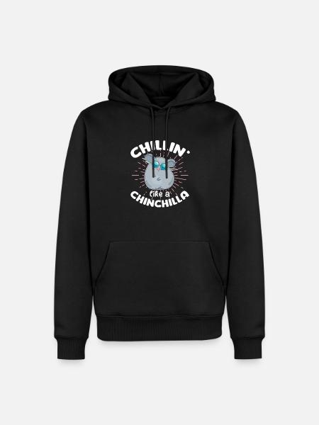 Chinchilla - Sweat à capuche Premium bio Homme - noir