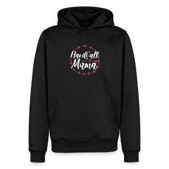 Handball - Sweat à capuche Premium bio Homme - noir - Devant - Nico (187cm)