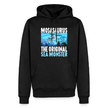 Mosasaurus Dinosaurier - Männer Premium Bio Hoodie - Schwarz - Vorne - Nico (187cm)