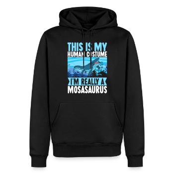 Mosasaurus Dinosaurier - Männer Premium Bio Hoodie - Schwarz - Vorne - Nico (187cm)