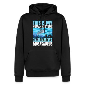 Mosasaurus Dinosaur - Men’s Premium Organic Hoodie - black - Front - Nico (187cm)