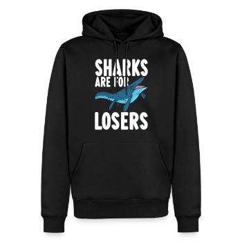 Mosasaurus Dinosaurier - Männer Premium Bio Hoodie - Schwarz - Vorne - Nico (187cm)