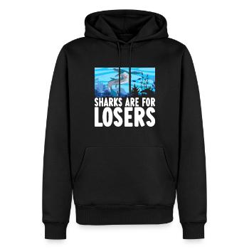 Mosasaurus Dinosaurier - Männer Premium Bio Hoodie - Schwarz - Vorne - Nico (187cm)