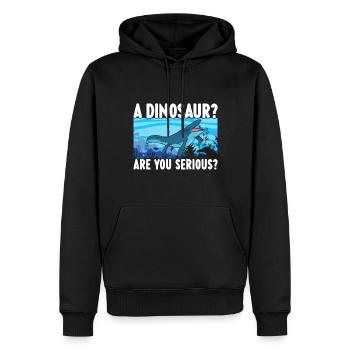 Mosasaurus Dinosaur - Men’s Premium Organic Hoodie - black - Front - Nico (187cm)