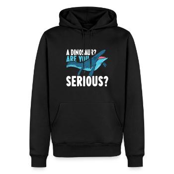 Mosasaurus Dinosaur - Men’s Premium Organic Hoodie - black - Front - Nico (187cm)
