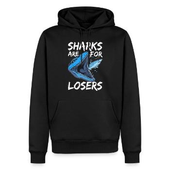 Mosasaurus Dinosaur - Men’s Premium Organic Hoodie - black - Front - Nico (187cm)