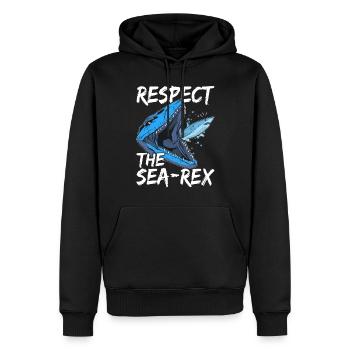 Mosasaurus Dinosaurier - Männer Premium Bio Hoodie - Schwarz - Vorne - Nico (187cm)