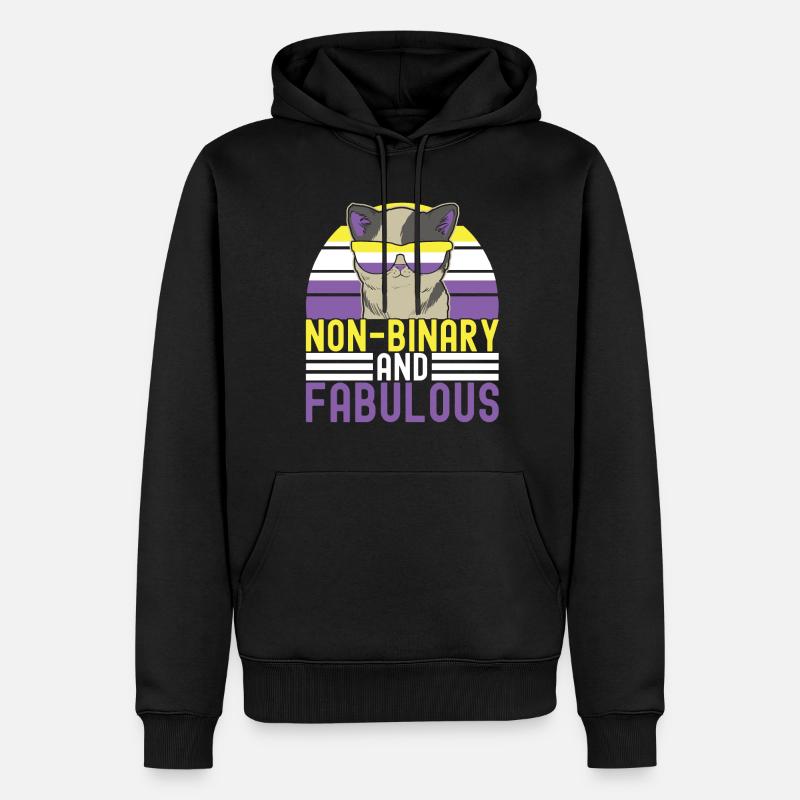Fierté non binaire Genderqueer - Sweat à capuche Premium bio Homme - noir