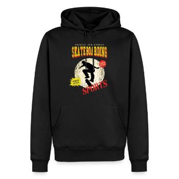 Skateboarding Skate Skater Skateboard Sk8 Vintage - Sweat à capuche Premium bio Homme - noir - Devant - Nico (187cm)