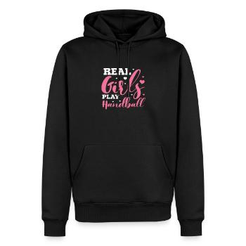 Handball - Sweat à capuche Premium bio Homme - noir - Devant - Nico (187cm)