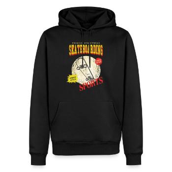 Skateboarding Skate Skater Skateboard Sk8 Vintage - Sweat à capuche Premium bio Homme - noir - Devant - Nico (187cm)