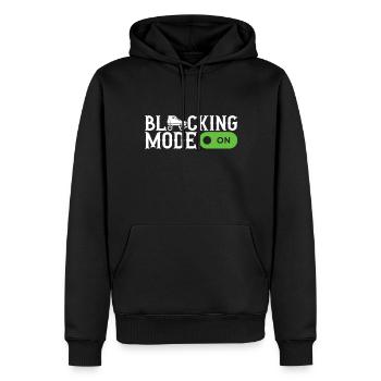 Roller derby - Sweat à capuche Premium bio Homme - noir - Devant - Nico (187cm)