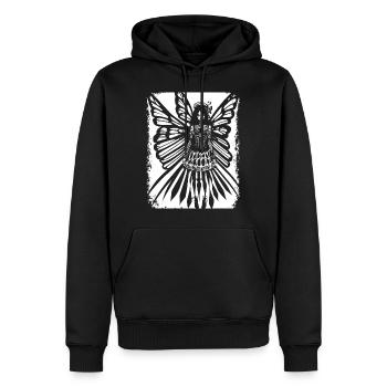 Fairycore Aesthetics Skeleton Fairy Goth Gothic G - Men’s Premium Organic Hoodie - black - Front - Nico (187cm)