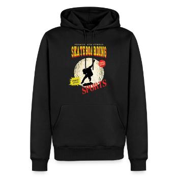 Skateboarding Skate Skater Skateboard Sk8 Vintage - Sweat à capuche Premium bio Homme - noir - Devant - Nico (187cm)
