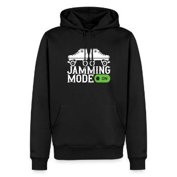 Roller derby - Men’s Premium Organic Hoodie - black - Front - Nico (187cm)