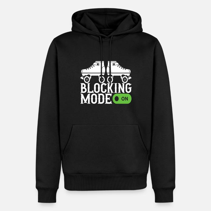 Roller Derby - Männer Premium Bio Hoodie - Schwarz