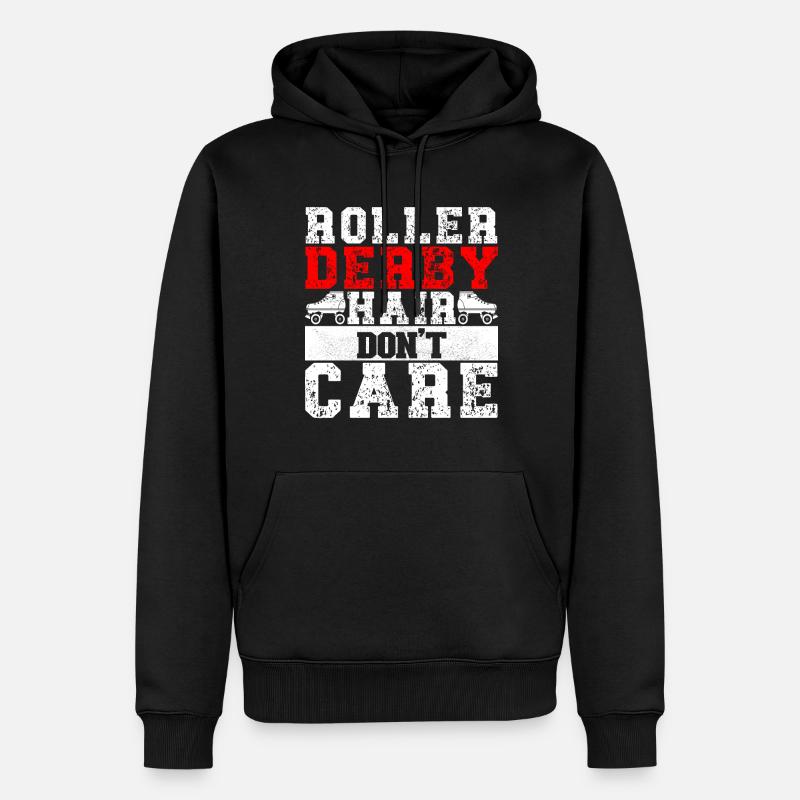 Roller derby - Sweat à capuche Premium bio Homme - noir