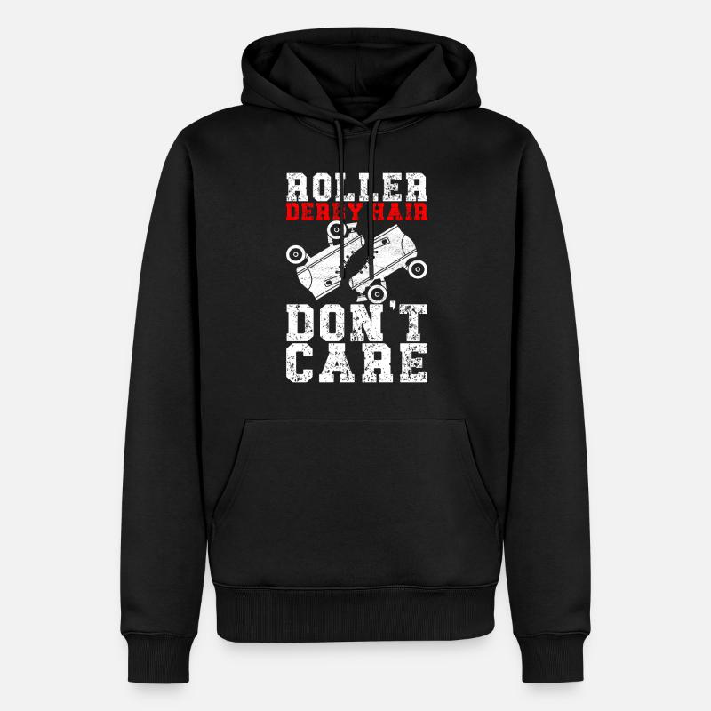 Roller Derby - Männer Premium Bio Hoodie - Schwarz