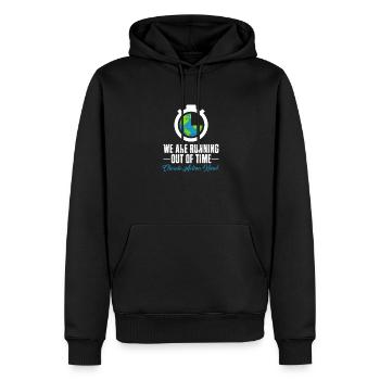 Climate change - Men’s Premium Organic Hoodie - black - Front - Nico (187cm)
