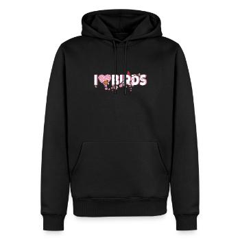 I Love Birds - Birds on a Branch Birdwatching - Männer Premium Bio Hoodie - Schwarz - Vorne - Nico (187cm)