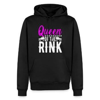 Roller derby - Sweat à capuche Premium bio Homme - noir - Devant - Nico (187cm)