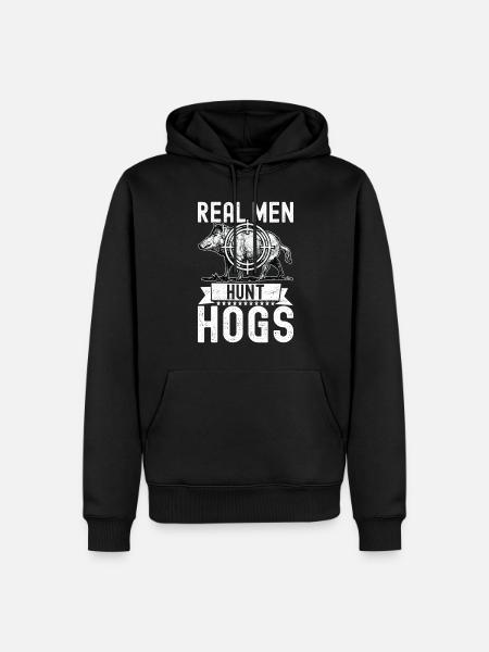 Jäger Wildschwein Jagen - Männer Premium Bio Hoodie - Schwarz