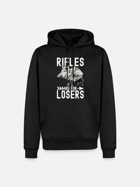Jäger Wildschwein Jagen - Männer Premium Bio Hoodie - Schwarz