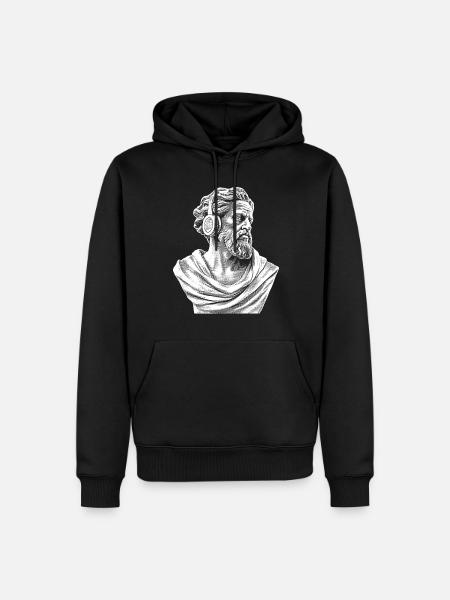 Sonido divino: Zeus mece el festival al aire libre - Herre Premium økologisk hoodie - sort
