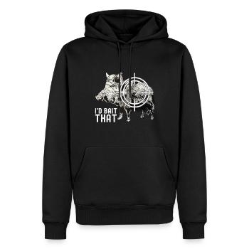 Chasseurs Chasse au sanglier - Sweat à capuche Premium bio Homme - noir - Devant - Nico (187cm)