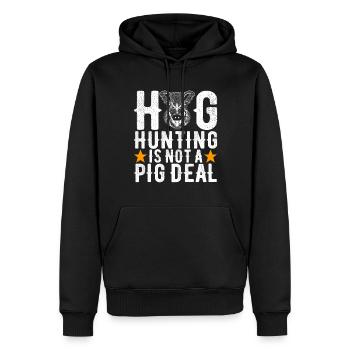Jäger Wildschwein Jagen - Männer Premium Bio Hoodie - Schwarz - Vorne - Nico (187cm)