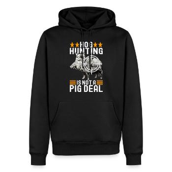 Jäger Wildschwein Jagen - Männer Premium Bio Hoodie - Schwarz - Vorne - Nico (187cm)